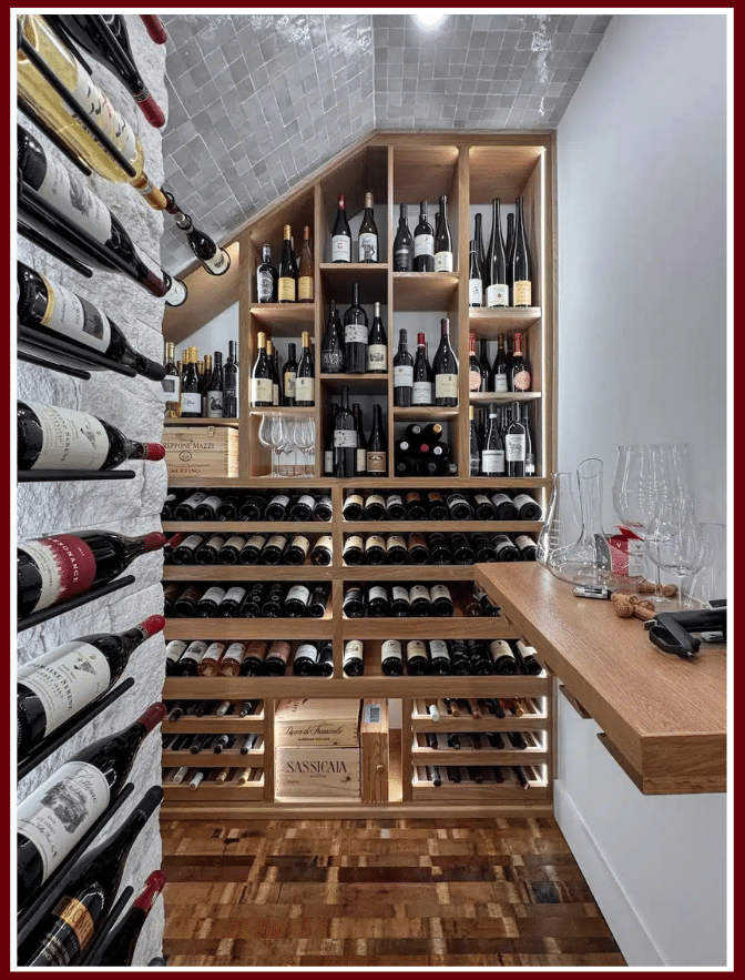 contemporary wine cellars under stairs